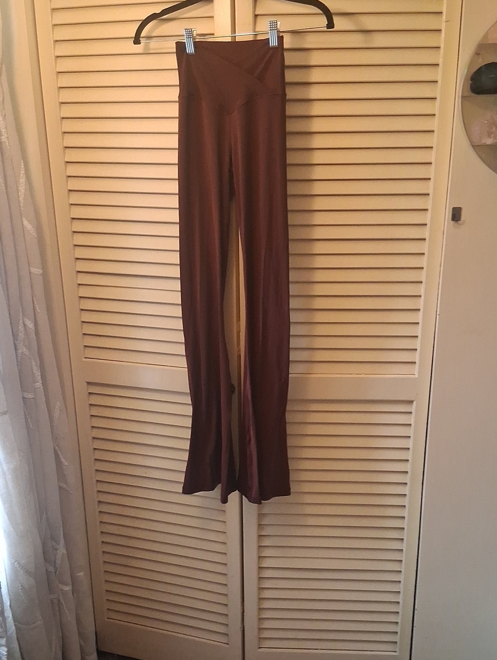 aerie Brown Flared High-Waist Pants